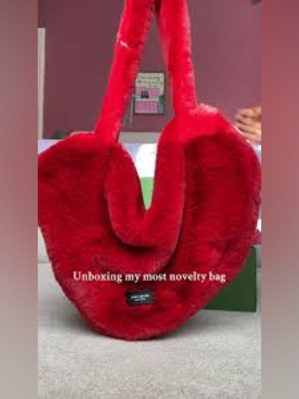 NWT Kate Spade Faux Fur Lover Heart Tote ❤️